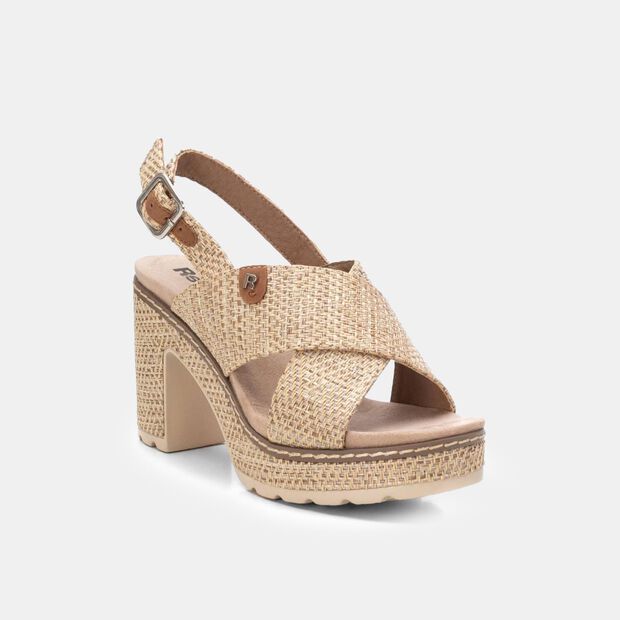 Sandalias de tac&oacute;n para Mujer Refresh, Taupe