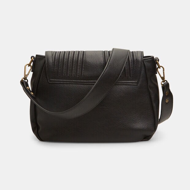 Bolso de bandolera de mujer con efecto cuero, 