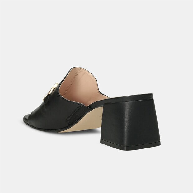 Mules de mujer en piel, Negro