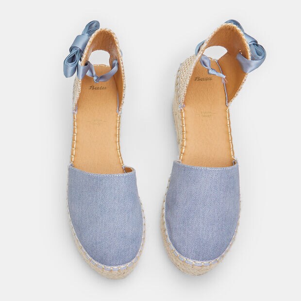 Espadrilles pour femme avec semelle compens&eacute;e de 6 cm BATA, 