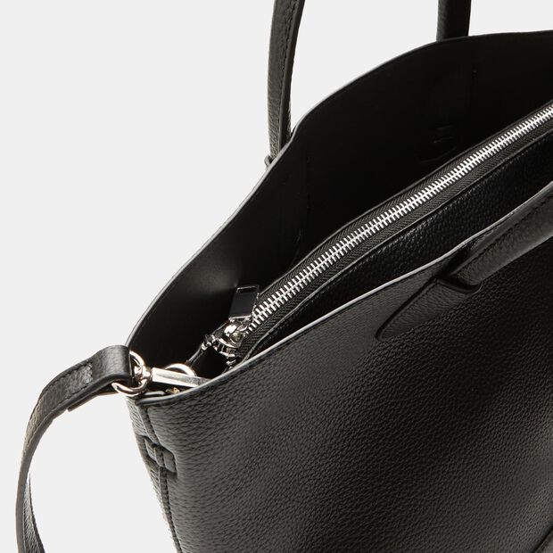 Sac &agrave; main pour femmes BATA avec fermeture &eacute;clair, Noir