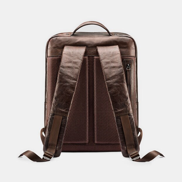 Sac &agrave; dos pour homme en cuir , Marron