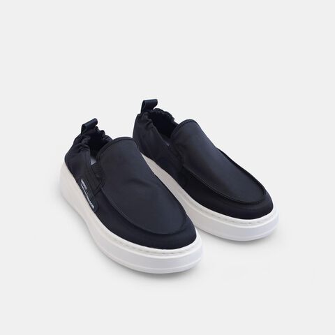 Sneakers style mocassins pour homme, Noir