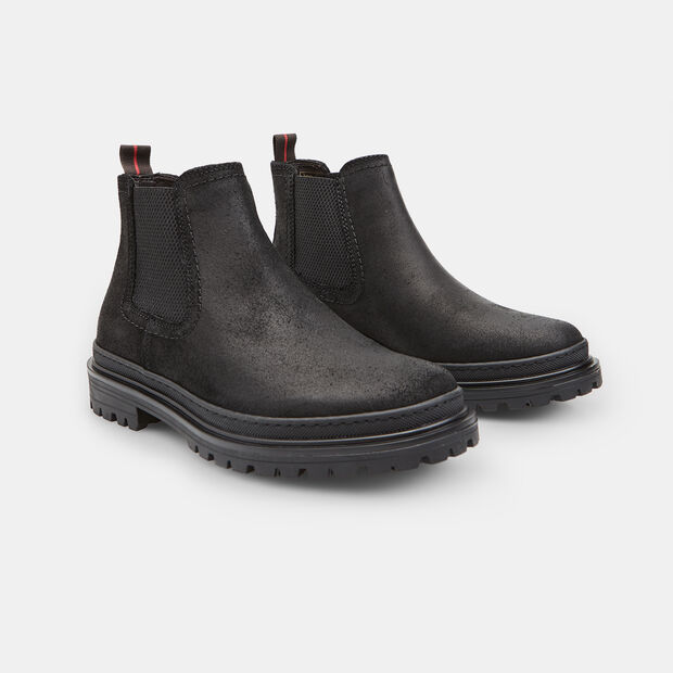 Bottine en daim avec élastiques pour homme Bata, Noir