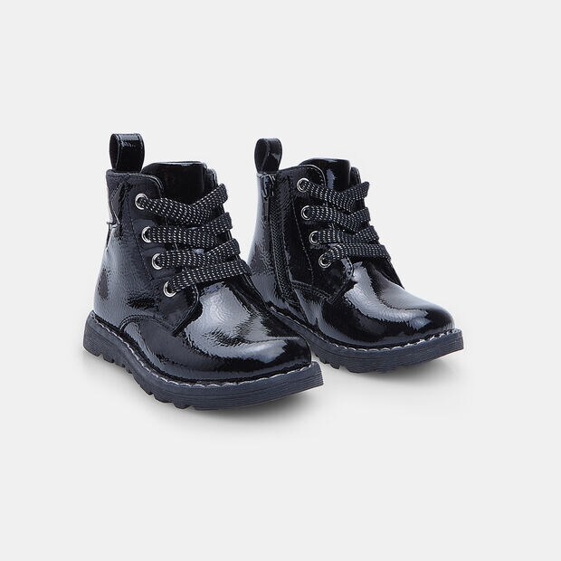 Bottine &agrave; lacets avec zip pour fille Chicco, Noir