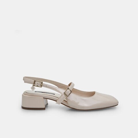 Escarpins &agrave; bride arri&egrave;re en vernis pour femme Bata Red Label avec talon 3,5 cm, Beige