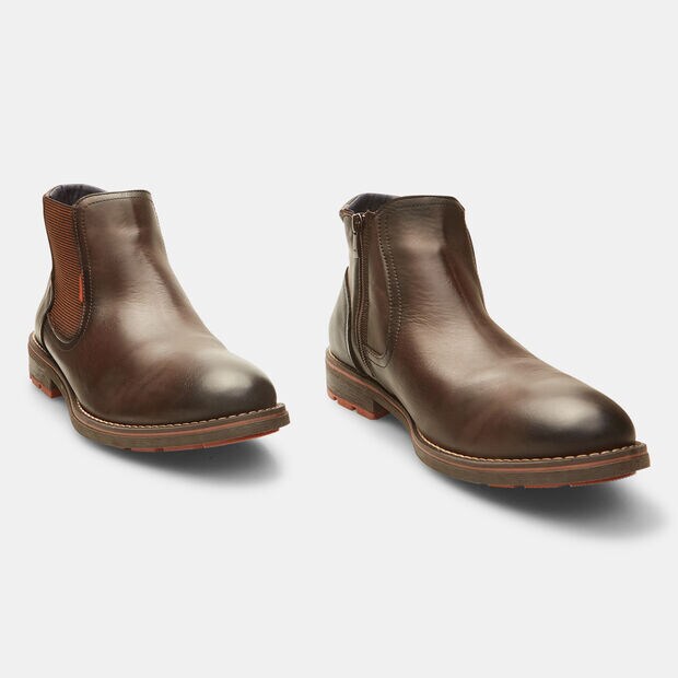 Bottines pour homme Fluchos en cuir, Marron