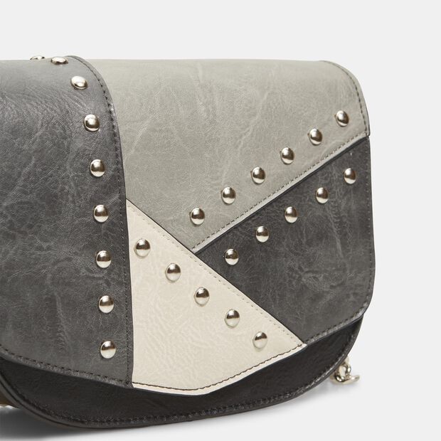 Sac &agrave; bandouli&egrave;re pour femme avec clous, Noir