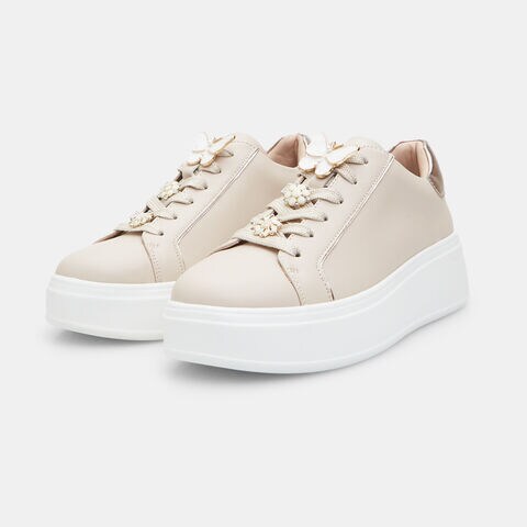 Sneakers pour femme avec plateforme de 3 cm, Nu