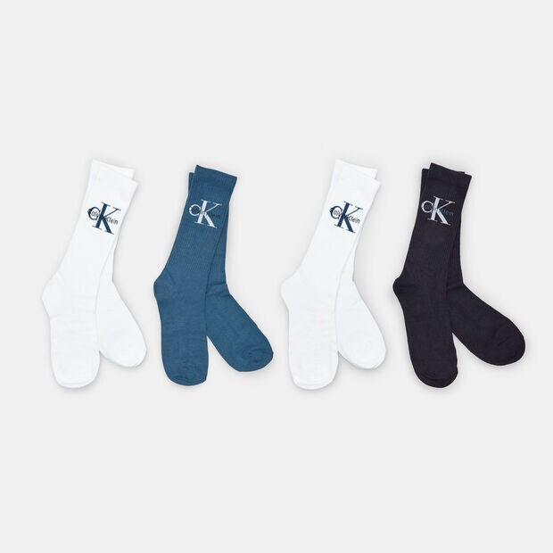 Quatre paires de chaussettes homme Kalvin Klein, Bleu