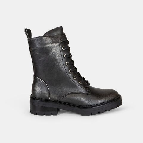 Boots argent&eacute;es pour femme, Argent