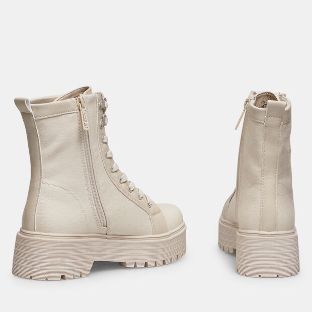 Boots avec semelle plateforme, Beige