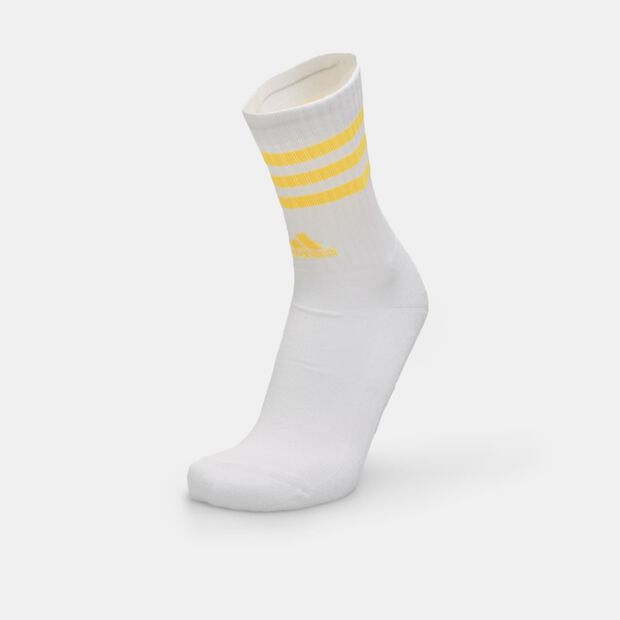 Trois paires de chaussettes unisexes Adidas, Blanc