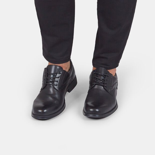 Chaussures &agrave; lacets pour homme Bata 24H en cuir, Noir