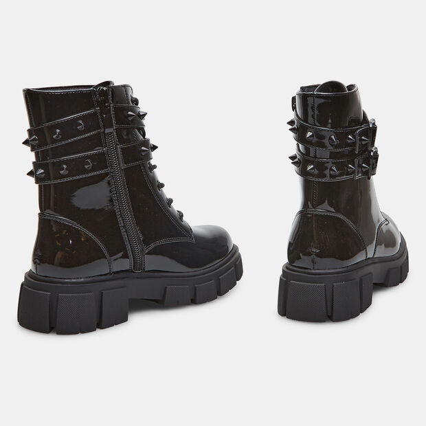 Boots pour fille avec boucles et semelle crant&eacute;e, 