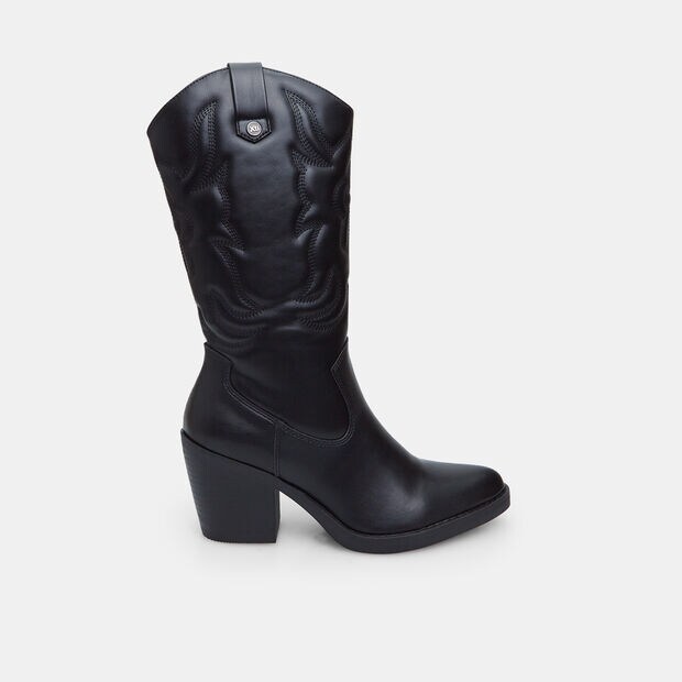 Bottes santiags pour femme en similicuir XTI, Noir