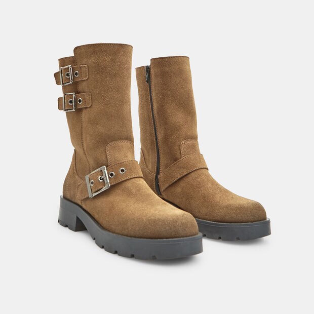 Bottine femme en daim avec boucles Bata, 