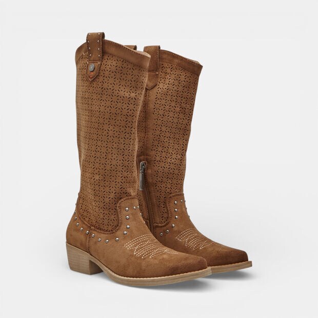 Botte ajour&eacute;e pour femme Refresh, Marron