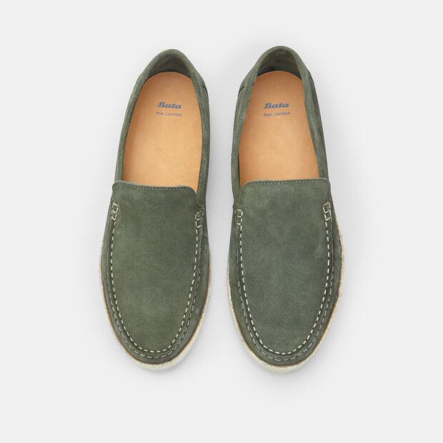 Mocassins en Suede pour Homme BATA, Vert