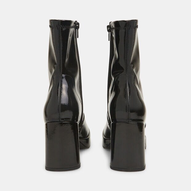 Bottines pour femme effet peinture &agrave; talon, Noir