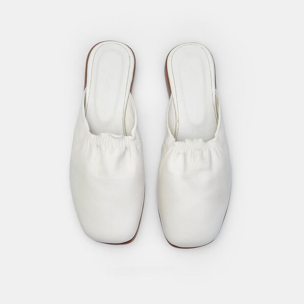 Mules en cuir pour femme BATA, Beige