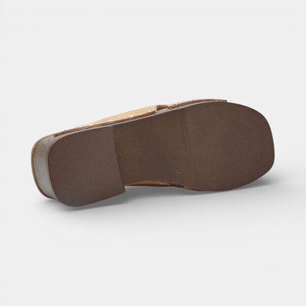 Mules pour femme avec talon et bride Bata, Bronzer