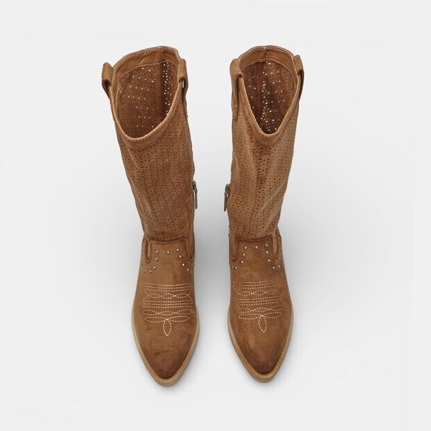 Botte ajour&eacute;e pour femme Refresh, Marron