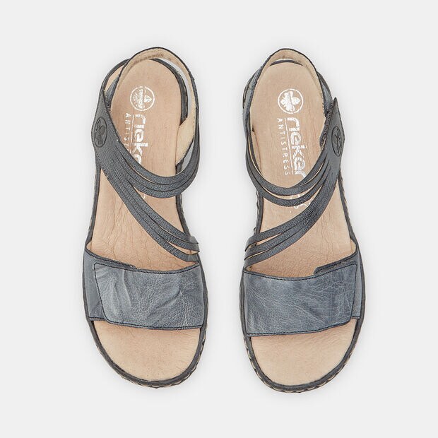 Sandale en cuir pour femme Rieker, Bleu