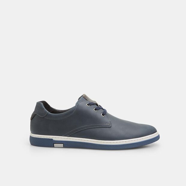Chaussures &agrave; lacets en Nubuck pour Hommes BATA, Bleu