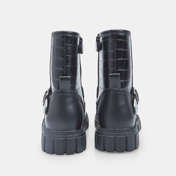 Bottine pour fille avec boucle et imprimé crocodile Bata, Noir