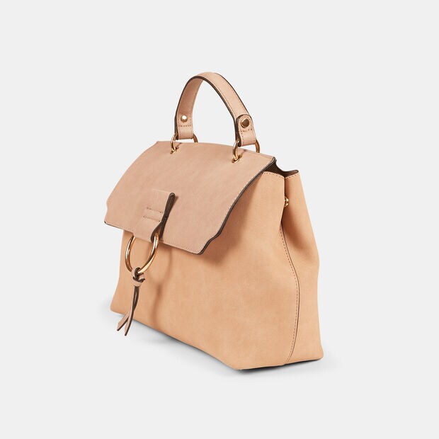 Sac &agrave; main avec boucle, Beige