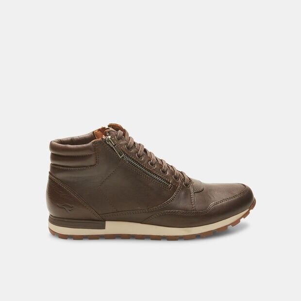 Bottines homme en cuir Kangaroos, Marron