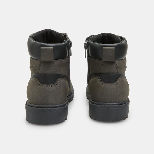 Bottine &agrave; lacets pour enfants, Gris