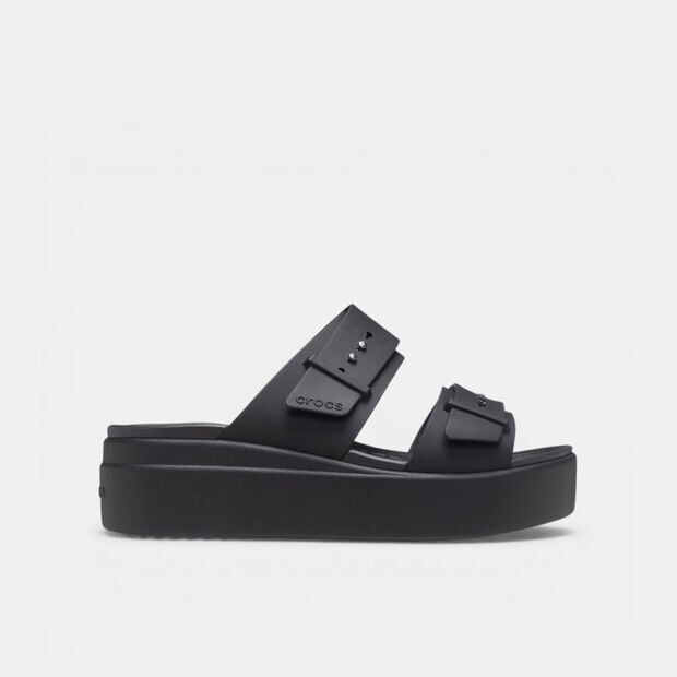 Sandales &agrave; plateforme pour femme Crocs, Noir