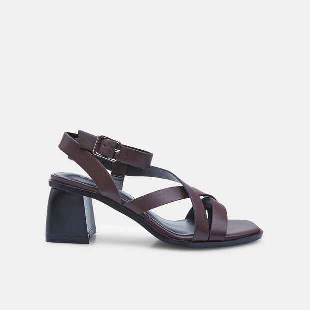 Sandales pour femme &agrave; talon BATA, Marron