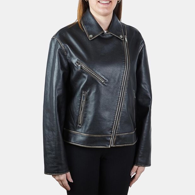 Biker pour femme effet us&eacute; Bata, Noir