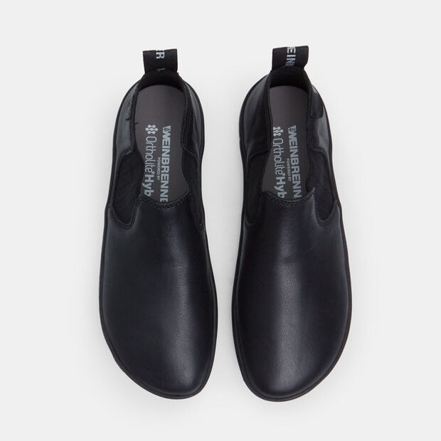 Slip on pour femme en cuir Bata BAREFOOT, Noir