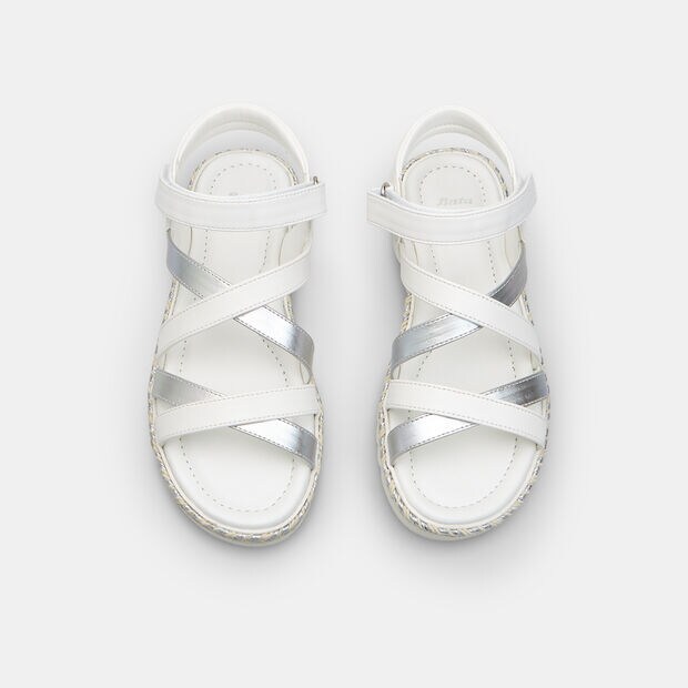 Sandales pour fille Bata, Blanc