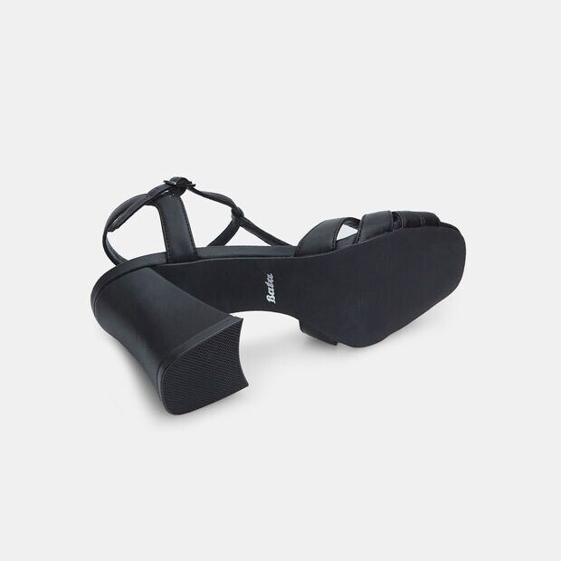 Sandale pour femme &agrave; talon de 7,5 cm BATA, Noir