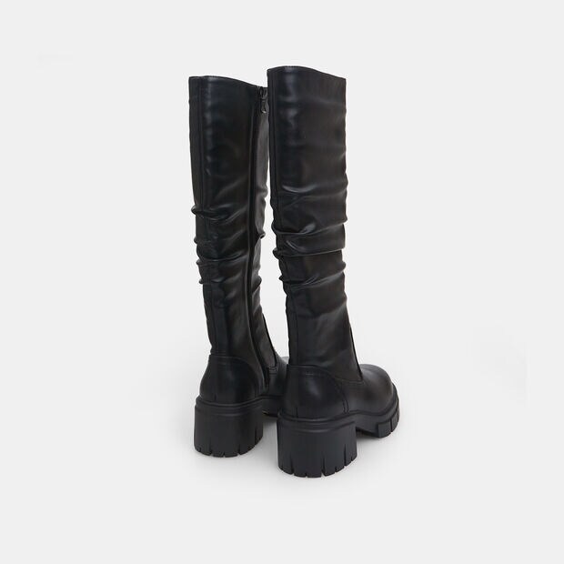 Botte pour femme avec semelle track, Noir