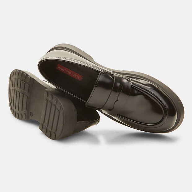 Mocassins pour femme brillants, Noir