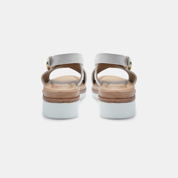Sandales pour femme en daim avec plateform BATA, Nu