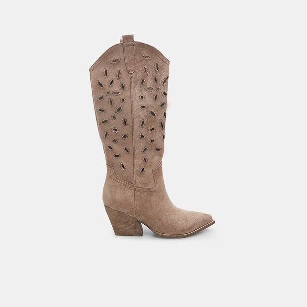 Bottes de cowboy pour femme avec talon 7 cm BATA, Kaki