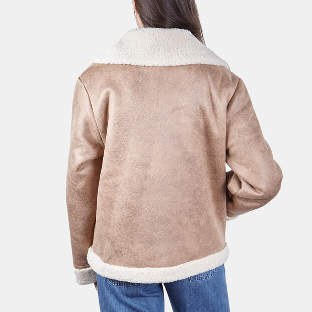 Veste mod&egrave;le mouton pour femme, Bronzer