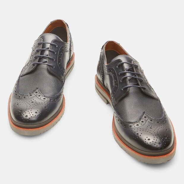 Chaussures &agrave; lacets pour homme brogue en cuir , 