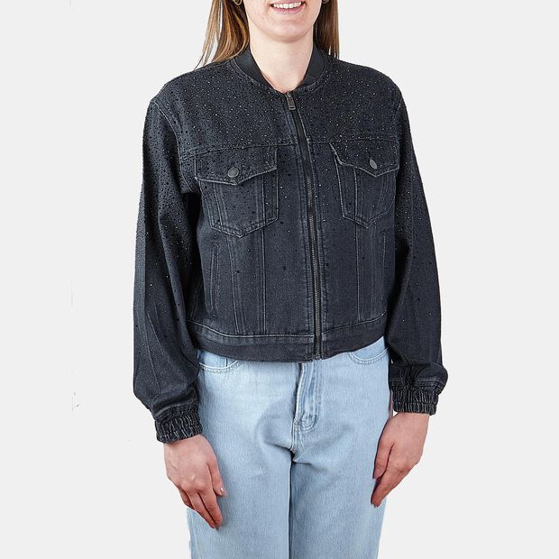 Veste en denim pour femme Bata, Noir