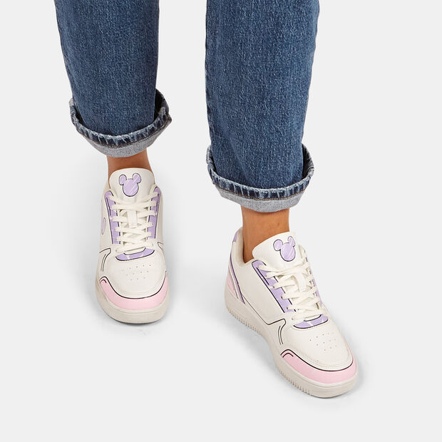 Baskets pour femme avec imprim&eacute; disney, Blanc