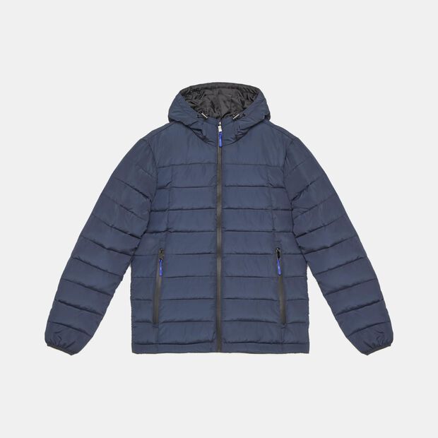 Veste rembourr&eacute;e avec capuche, Bleu