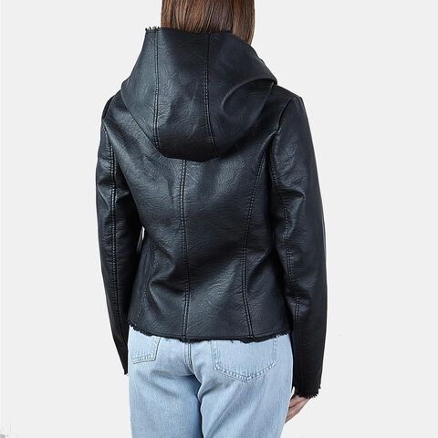 Veste pour femme avec fausse fourrure, Noir