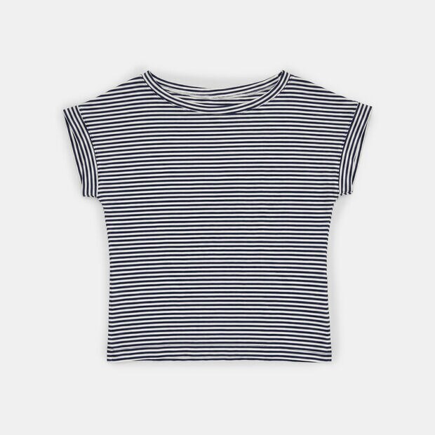T-shirt &agrave; rayures pour femme Bata, Bleu
